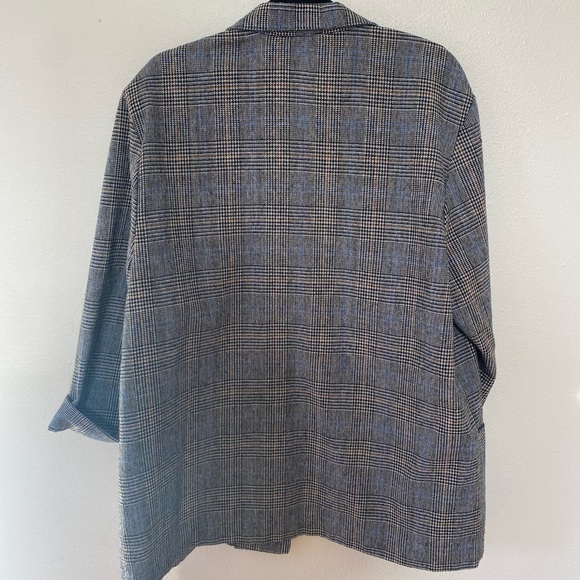 Blue and Black Plaid Blazer - Picture 2 of 2